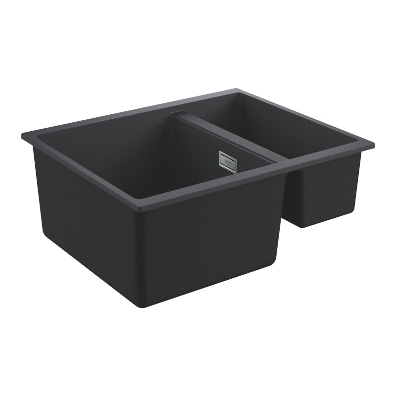 Evier noir granite 1 cuve et demie quartz composite K500 GROHE
