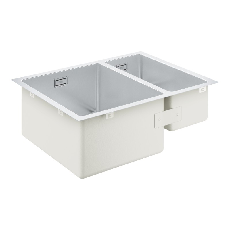Evier 1 cuve et demie 595 x 450 mm en acier inoxydable K700U GROHE