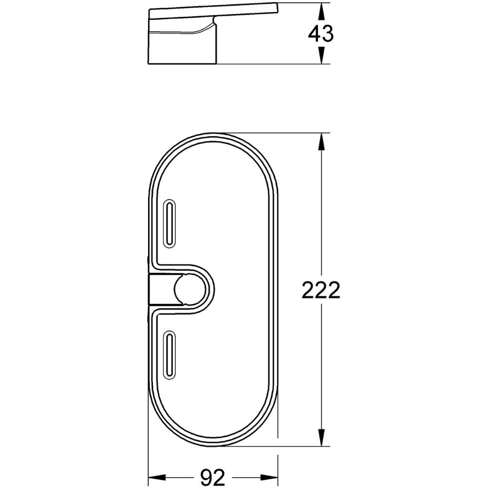 27725000    Porte-savon pour barre de douche GROHE Vitalio Universal     schéma côte