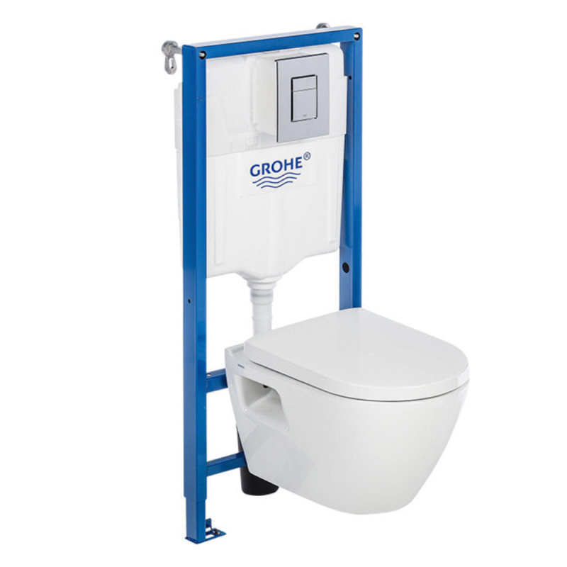 39468000 Pack WC avec bâti-support, cuvette WC et plaque de commande Grohe Solido