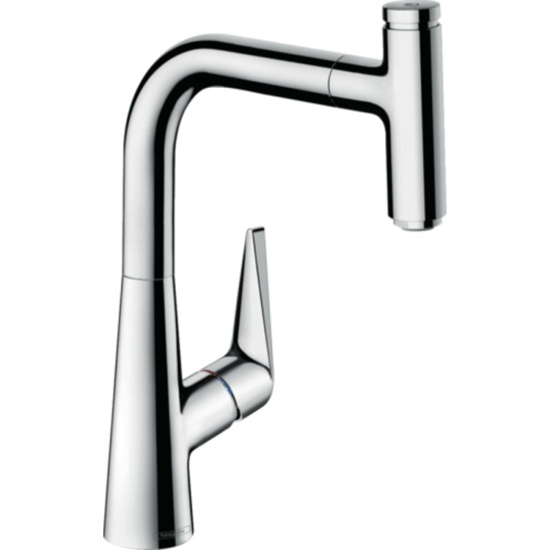 image chromé du Mitigeur cuisine HANSGROHE Talis Select M51 220 douchette extractible