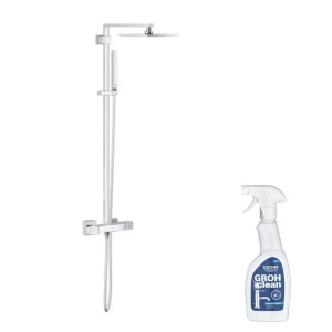 Barre De Douche GROHE Euphoria Cube 900 Mm - Chrome StarLight - Design Moderne - Import Allemagne