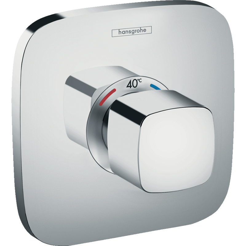 Facade pour mitigeur thermostatique encastré Ecostat E haut débit chromé Hansgrohe
