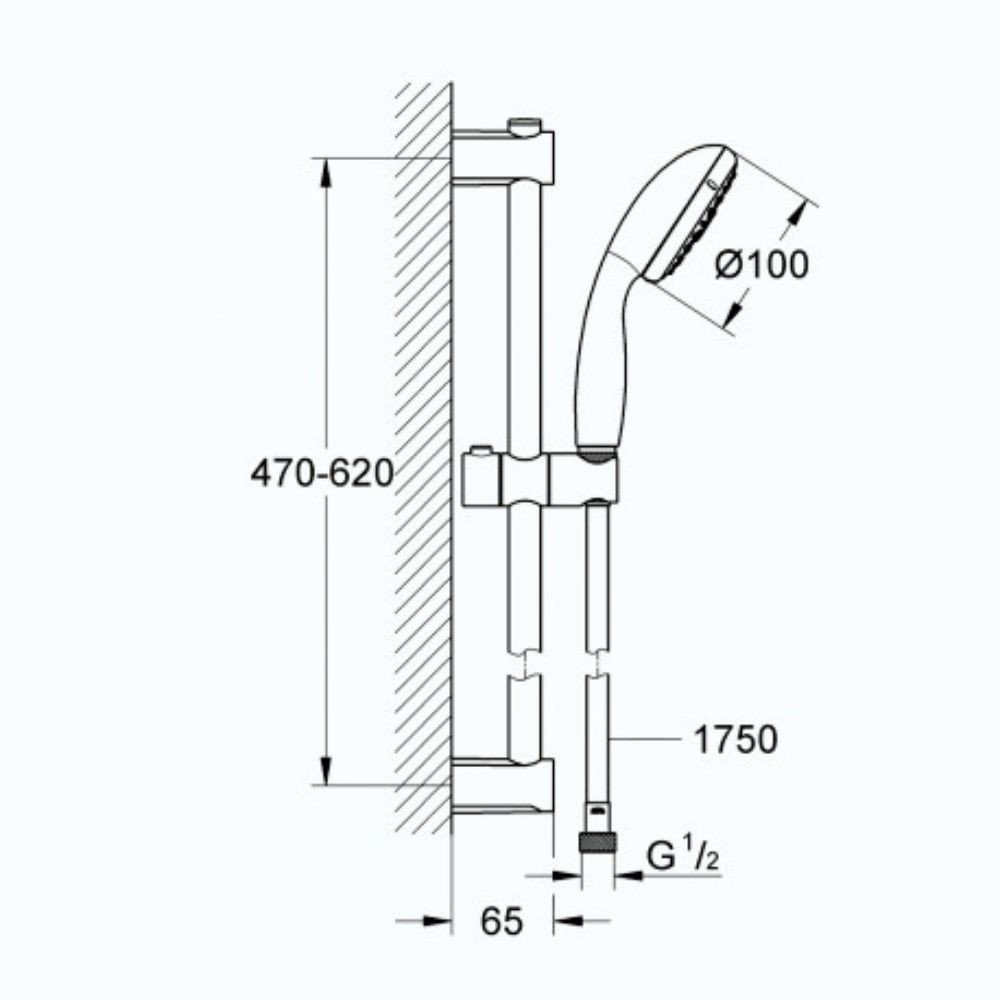 schéma Vitalio Start 100 III set dou 600 9,5l Grohe Quickfix