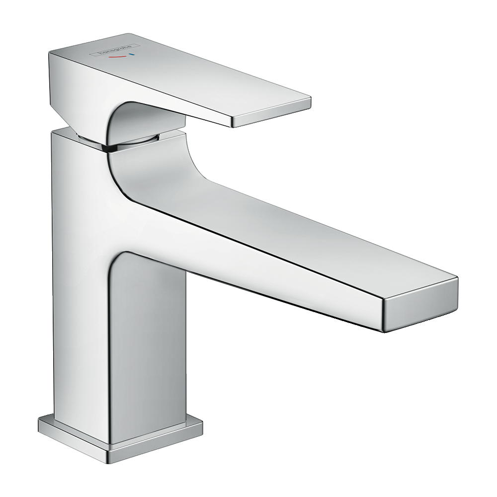 Mitigeur lavabo HANSGROHE Metropol 100 CoolStart poignée manette bec long, bonde Push-Open chromé  32503000 | Batinea