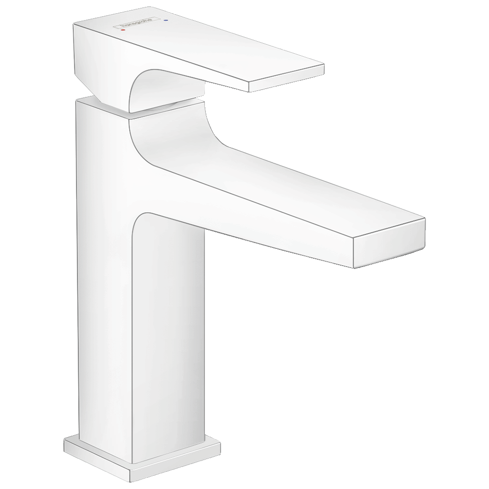 Mitigeur lavabo HANSGROHE Metropol 110 poignée manette noir chrome brossé + nettoyant Briochin| Batinea