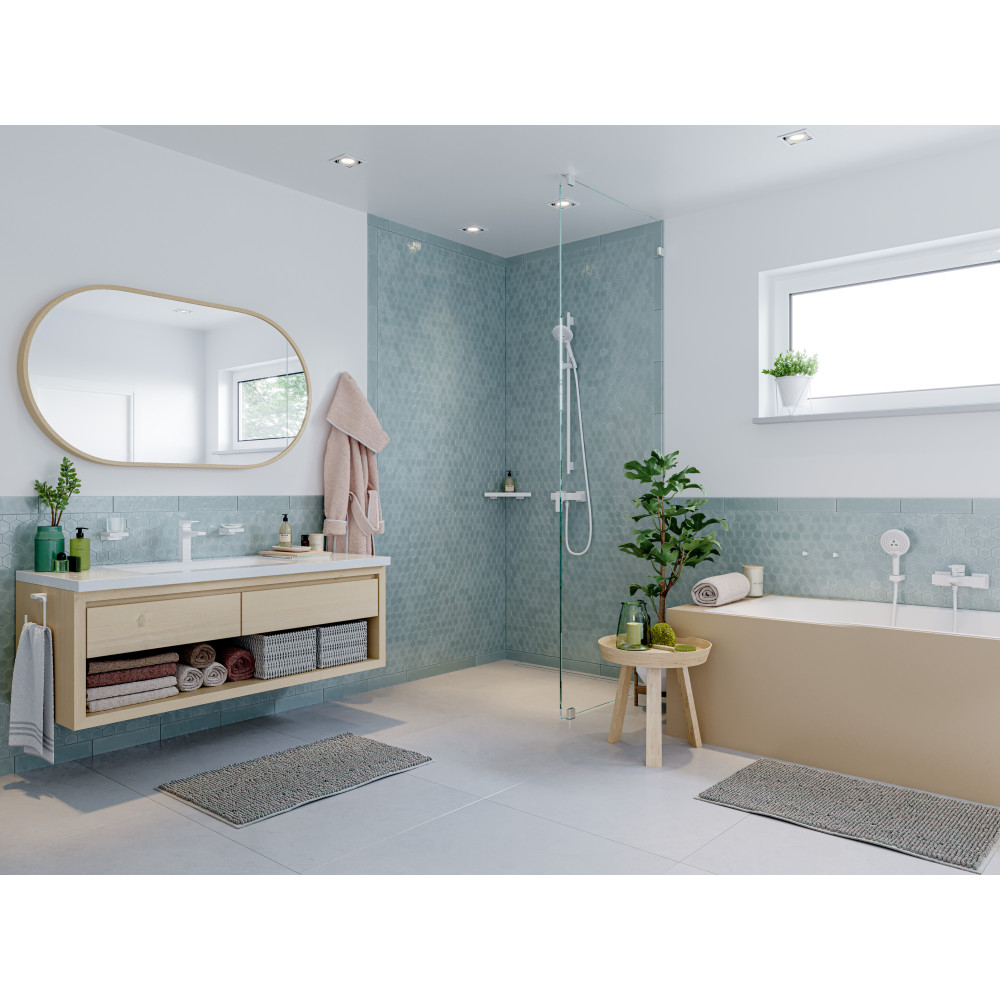 Mitigeur lavabo HANSGROHE Metropol 110 poignée manette noir chrome brossé + nettoyant Briochin| Batinea