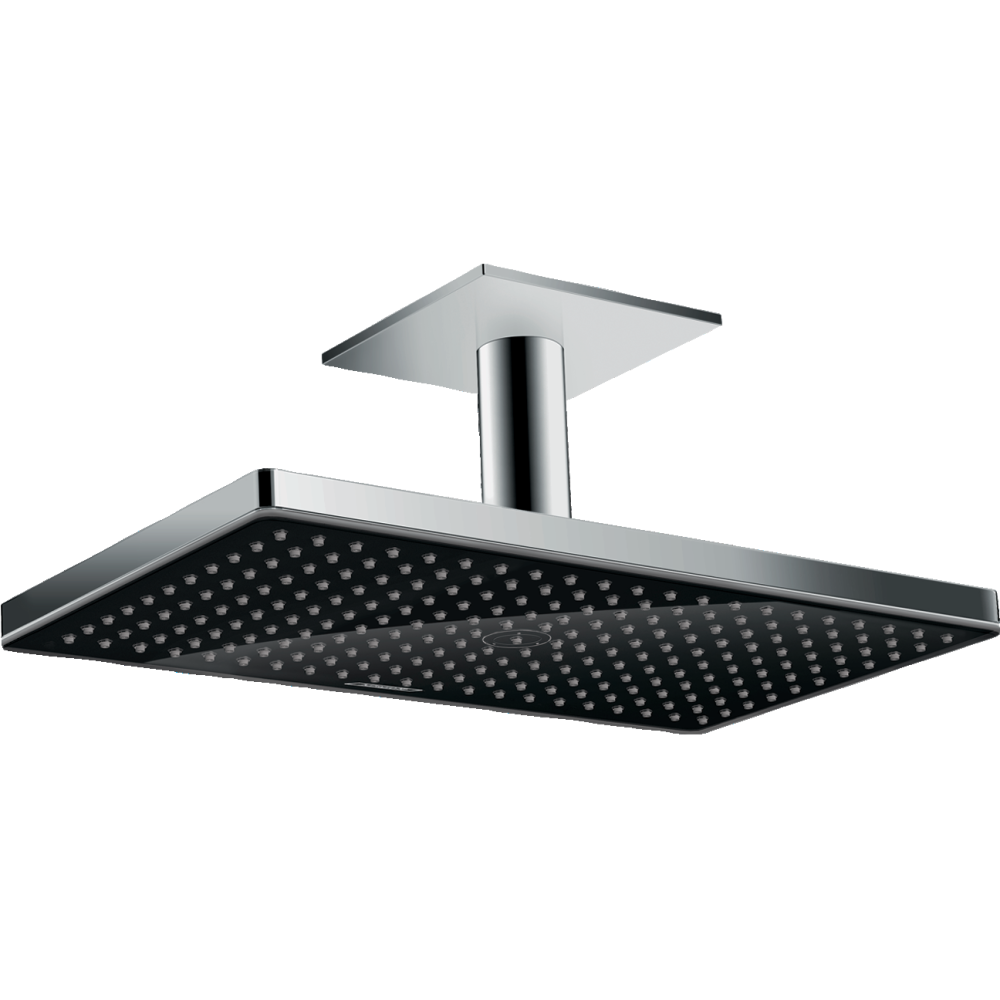 Douche de tête HANSGROHE Rainmaker Select 460 1 jet avec raccord plafond noir chromé  24002600 | Batinea