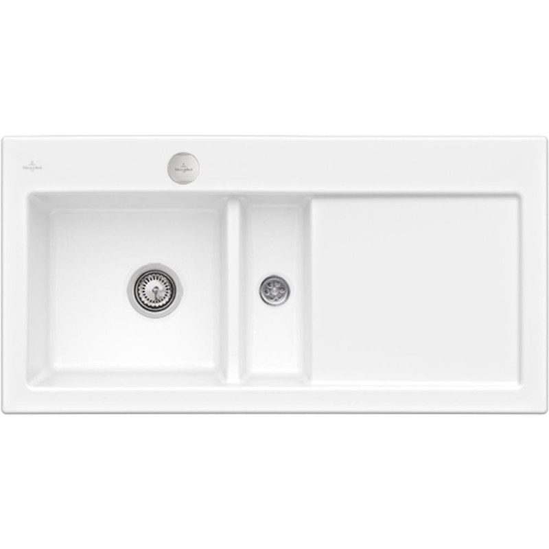 Evier 1 bac 1/2 Villeroy et Boch Subway Pure 60 - Egouttoir à droite