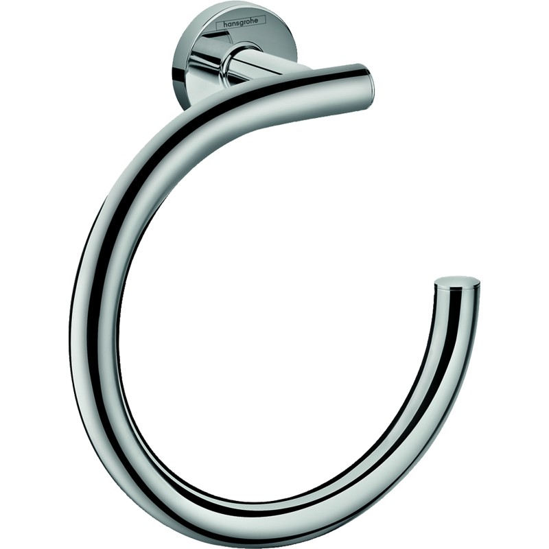 Anneau porte-serviette chromé Hansgrohe Logis Universal 41724000 | Batinea