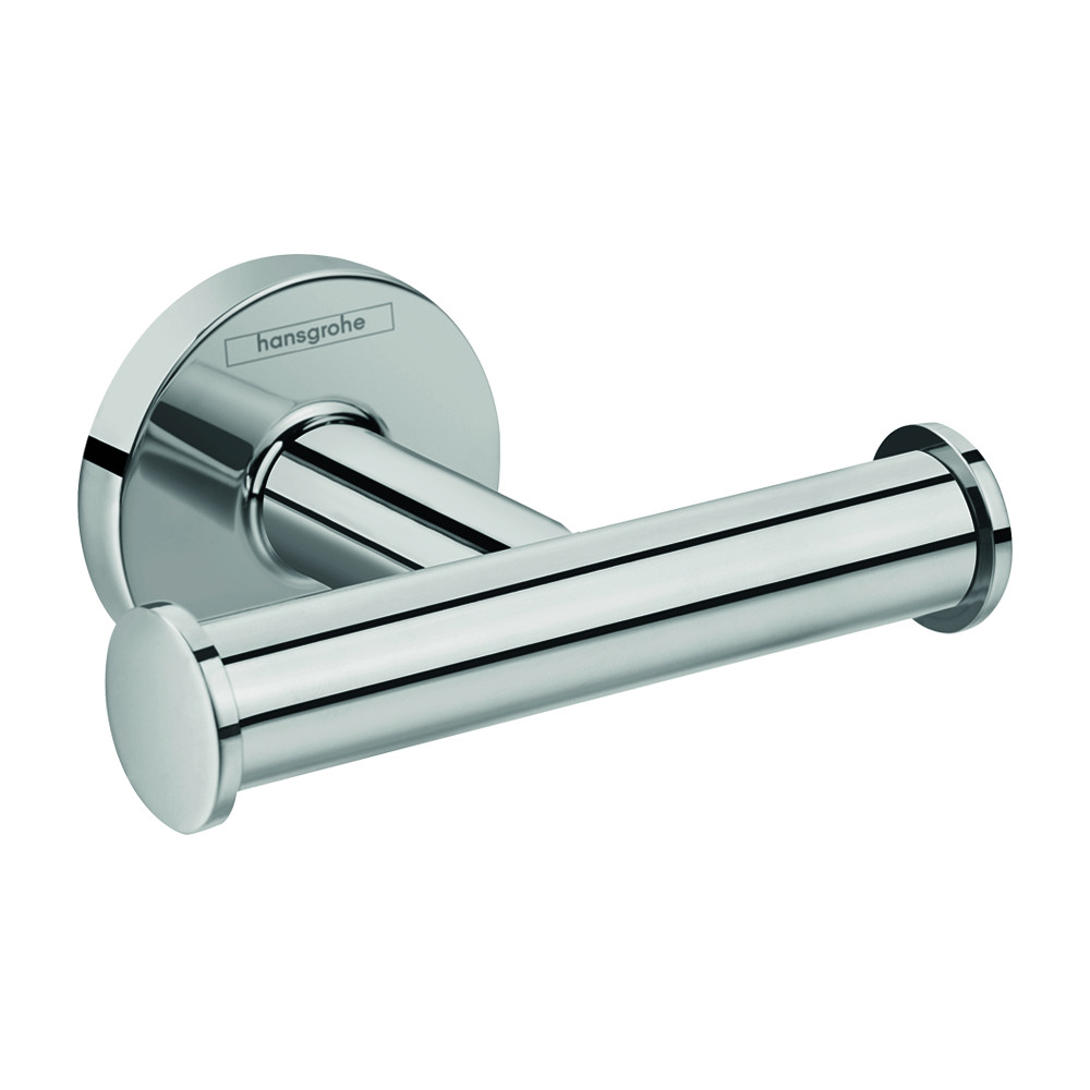 Double crochet porte-serviette chromé Hansgrohe Logis Universal 41725000 | Batinea
