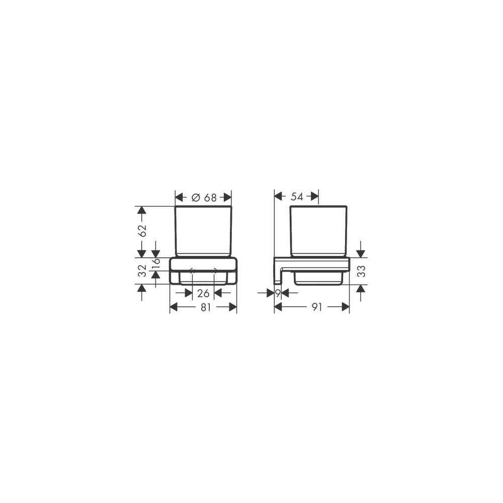 Porte-verre HANSGROHE AddStoris