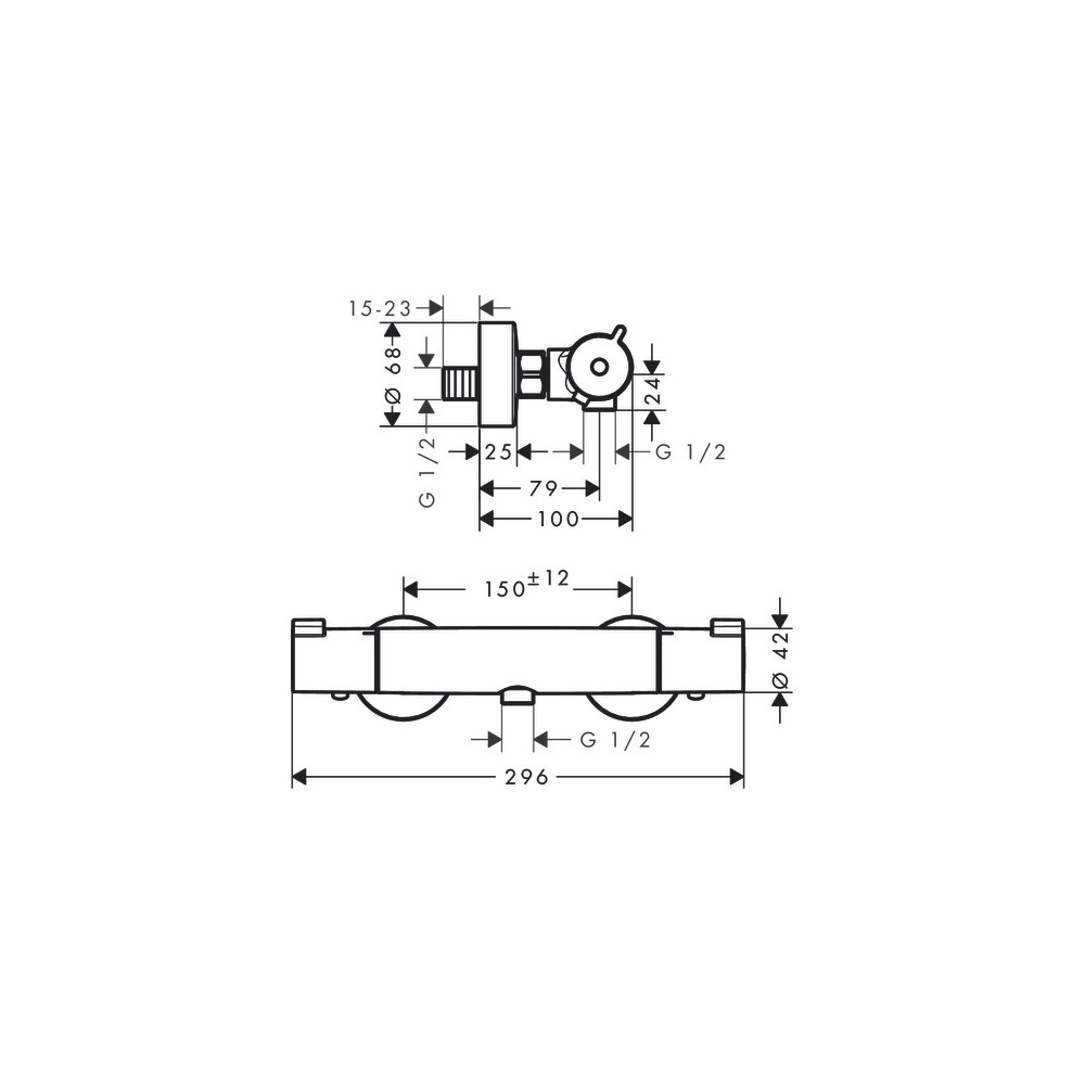 Mitigeur Thermostatique 1001 CL douche chromé 13211000 | Batinea