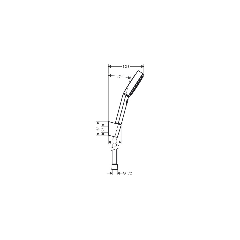 Ensemble support mural et douchette 105 3jet Relaxation avec flexible 125 cm noir mat Hansgrohe Pulsify Select 24302670 |Batinea