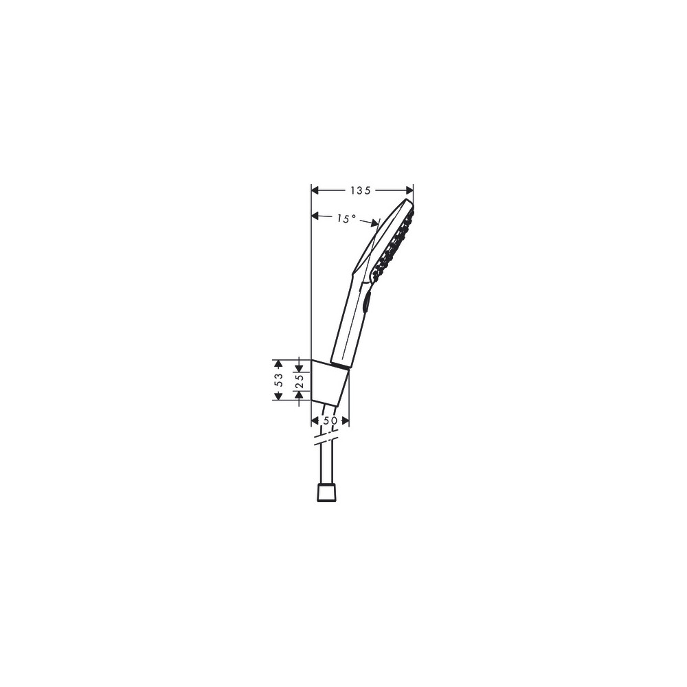  Ensemble support mural et douchette 120 3jet avec flexible de douche 160 cm blanc/chromé Hansgrohe Raindance Select E 26720400 