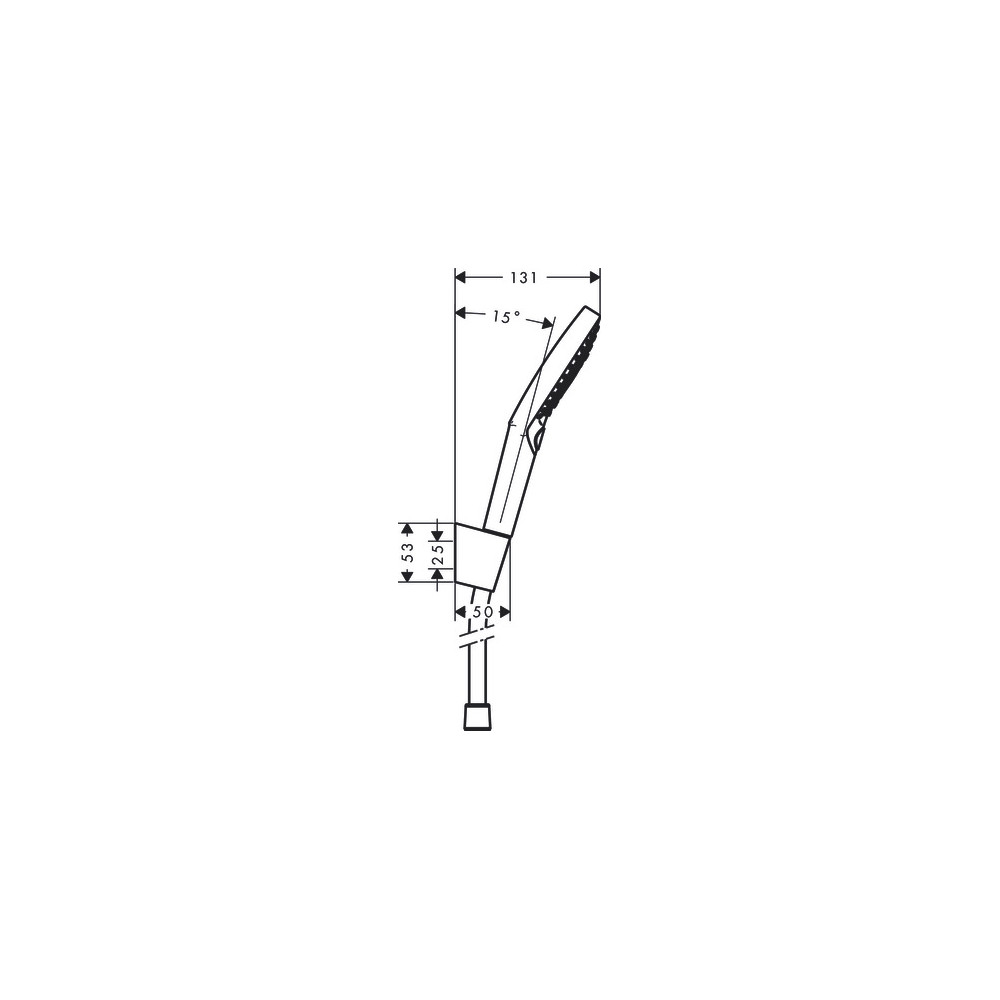 Ensemble support mural et douchette 120 3jet avec flexible de douche 160 cm blanc/chromé Hansgrohe Raindance Select S 26721400 |