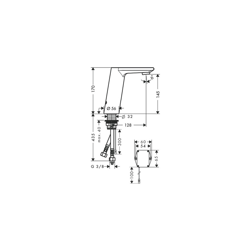 Mitigeur lavabo infrarouge HANSGROHE chrome + nettoyant Briochin| Batinea
