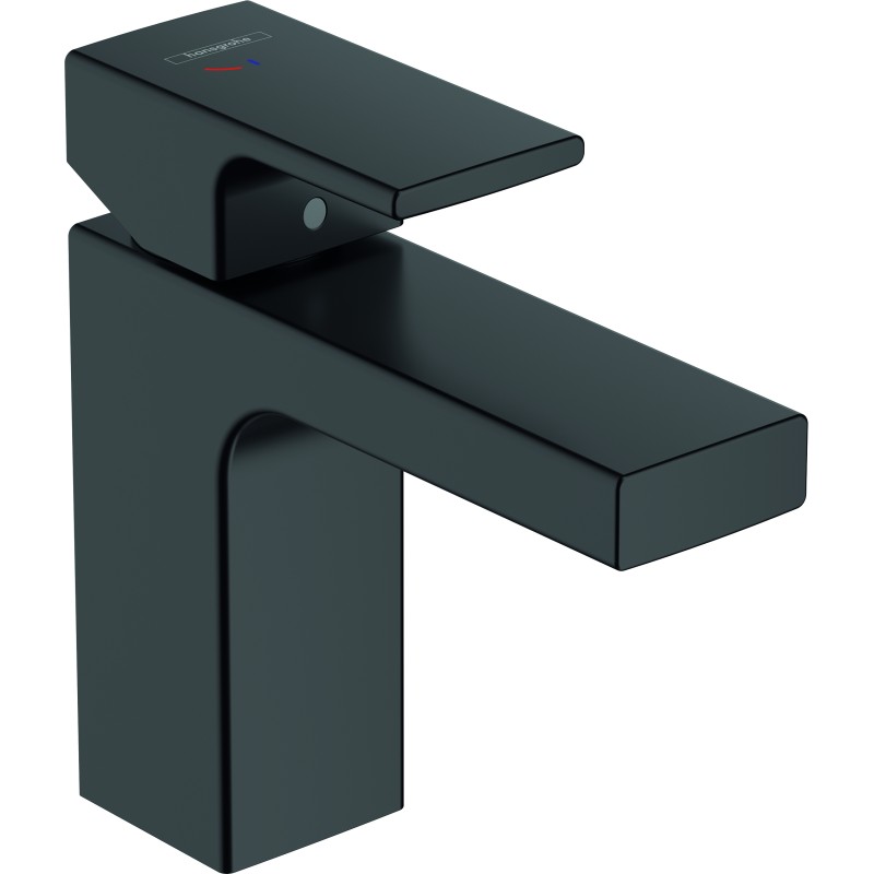 Mitigeur de lavabo 100 CoolStart avec tirette et vidage synthétique noir mat Hansgrohe Vernis Shape 71594670 |Batinea
