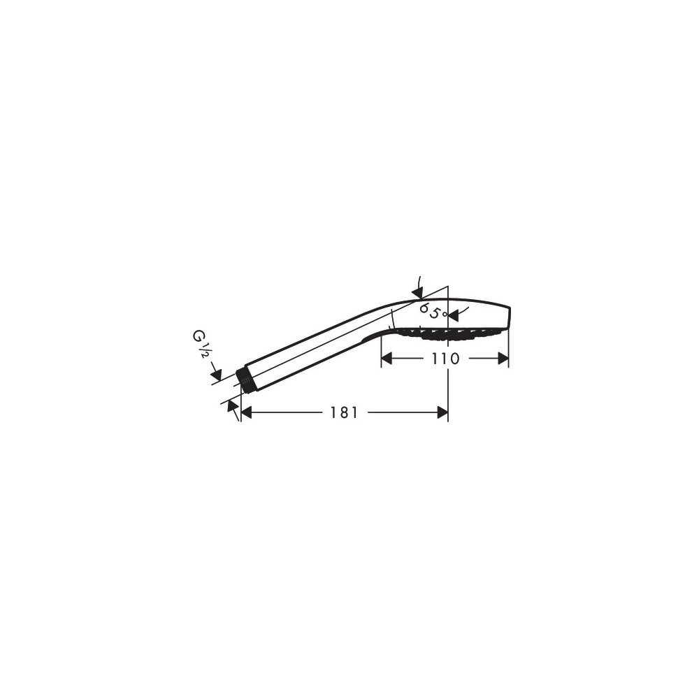Douchette à main Vario EcoSmart 9l/min blanc chromé Hansgrohe Croma Select E 26813400 | Batinea