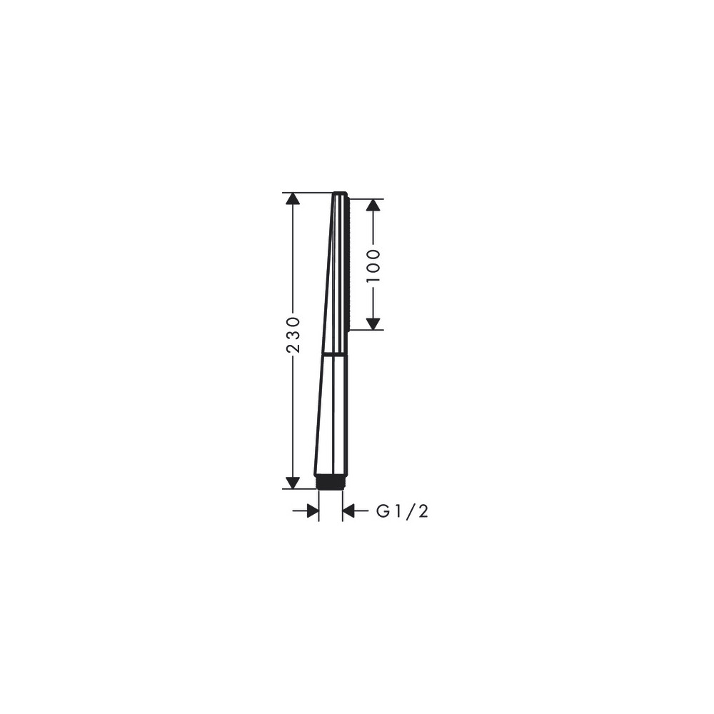 Douchette à main 100 1jet EcoSmart noir mat Hansgrohe Rainfinity 26867670 | Batinea
