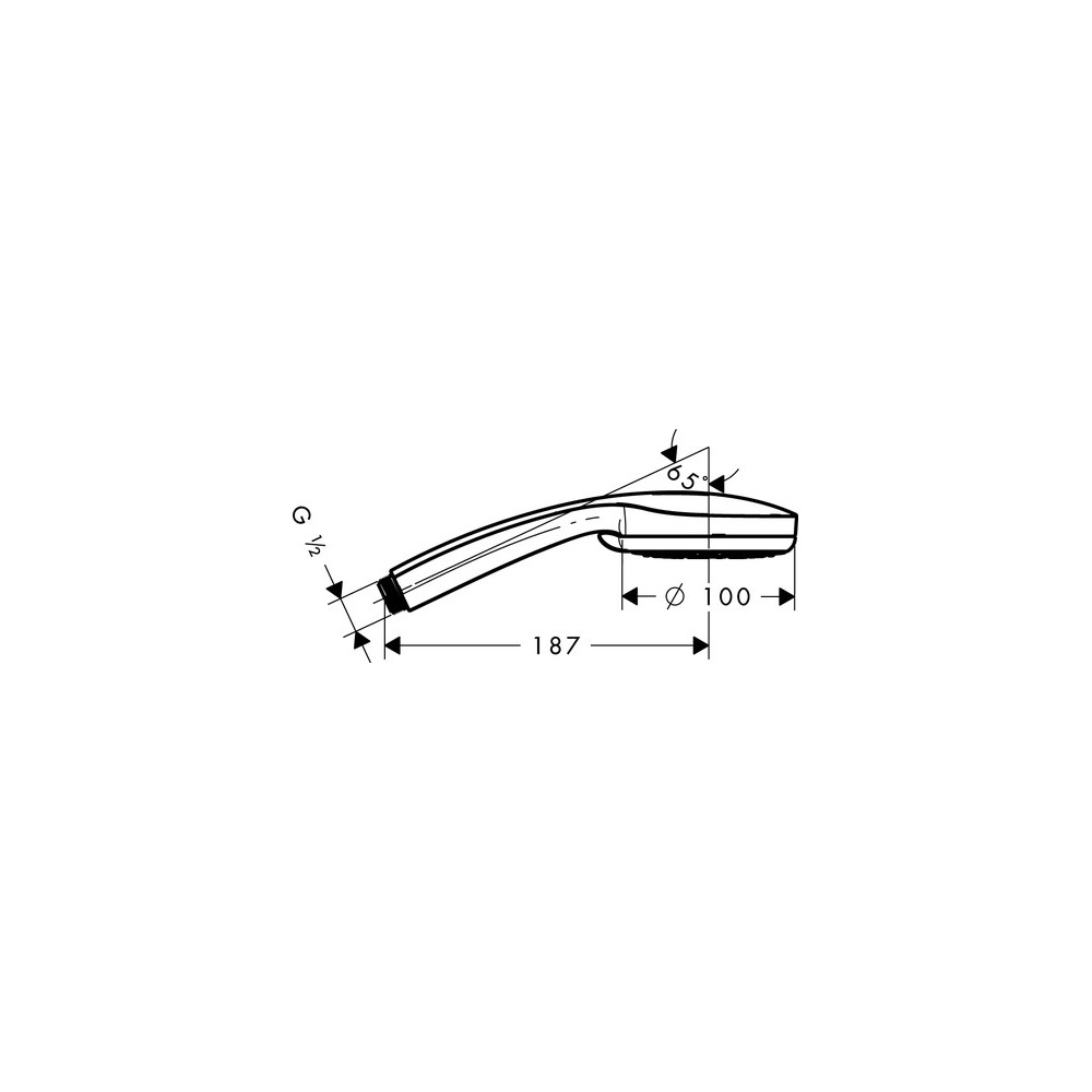 Douchette à main Multi EcoSmart 9l/min chromé Hansgrohe Croma 100 28538000 | Batinea