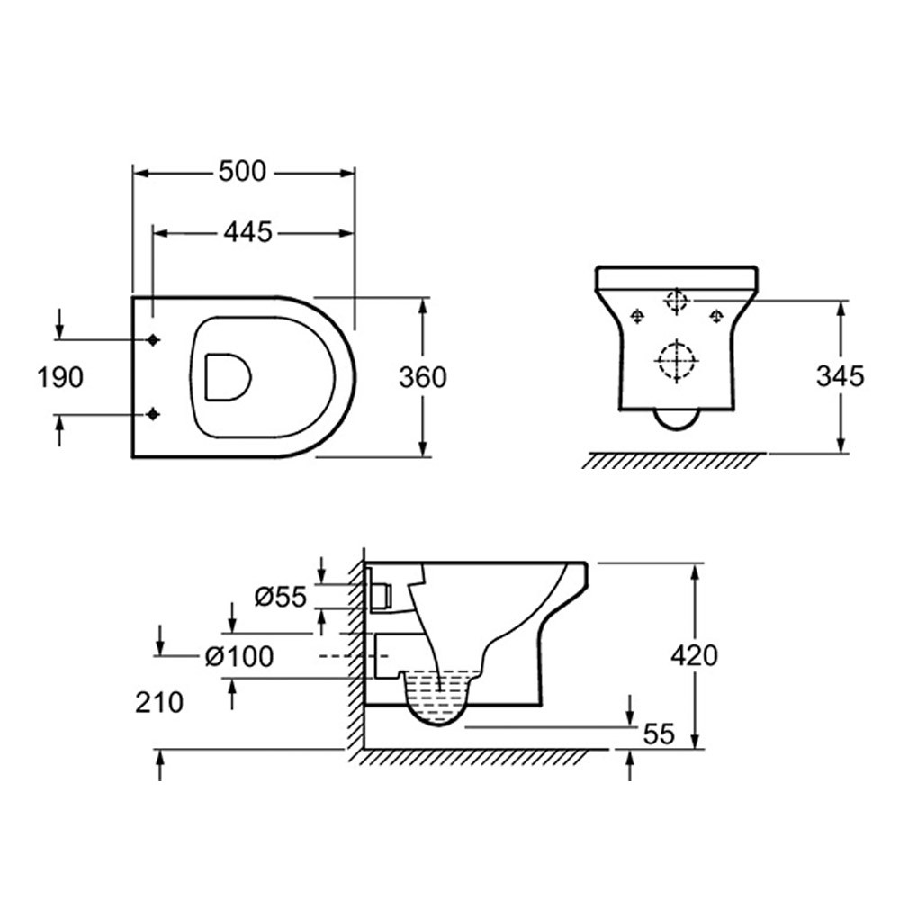 WC suspendu sans bride JACOB DELAFON Elite + bâti-support GROHE + accessoires