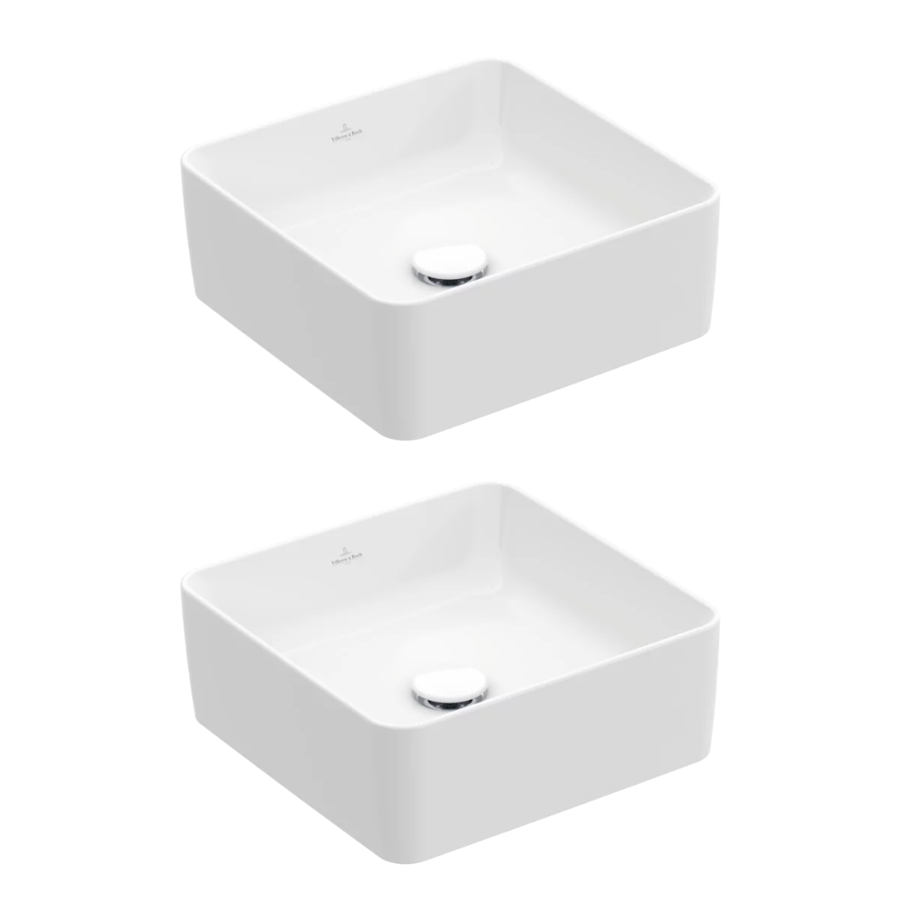 Lot de deux vasques à poser carree VILLEROY ET BOCH Collaro | Batinea