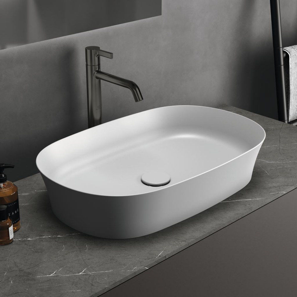 IDEAL STANDARD Lot de deux vasques ovales 60x38 cm Ipalyss sans bonde blanc E139601_E139601 | Batinea