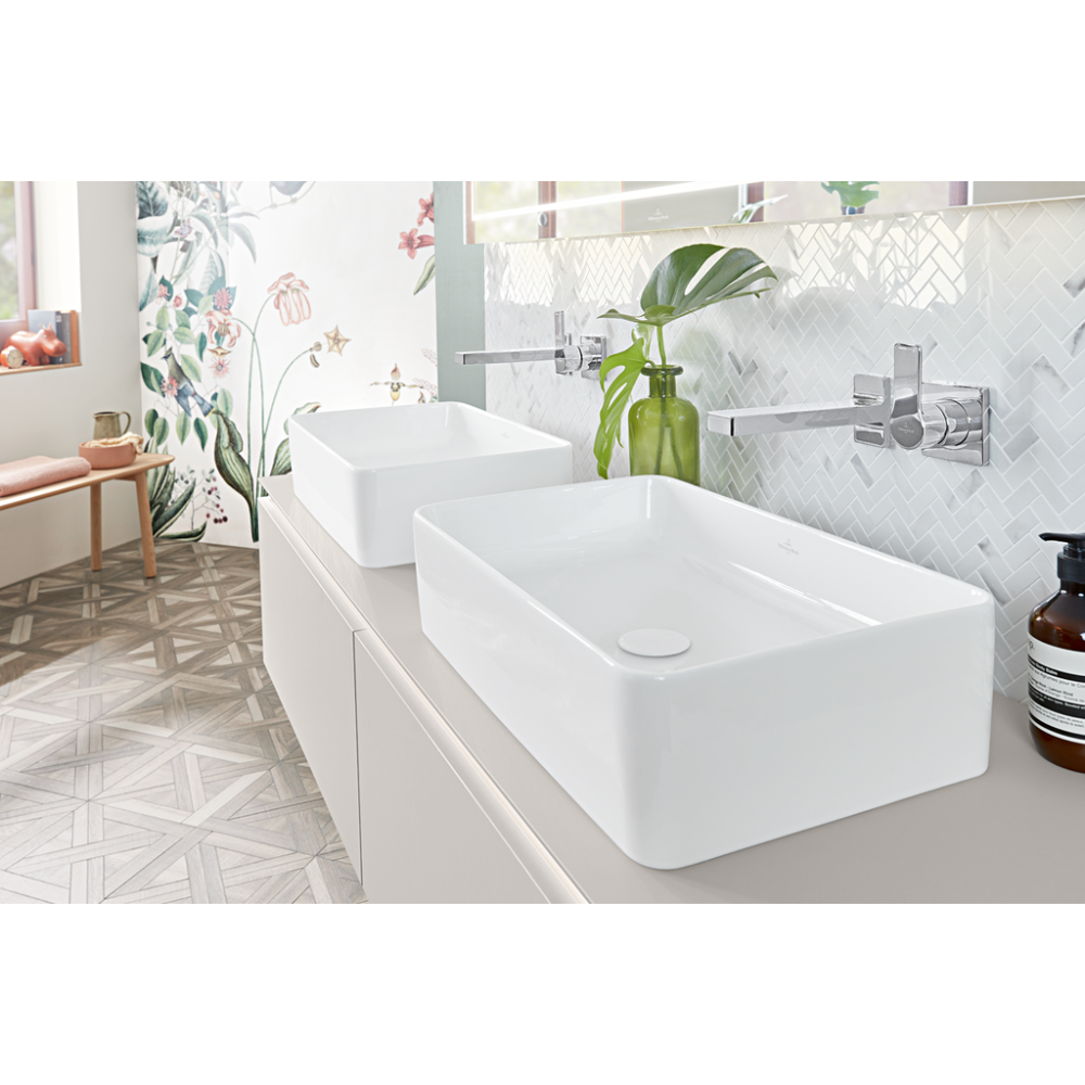 Lot de deux vasques à poser rectangles VILLEROY ET BOCH Collaro