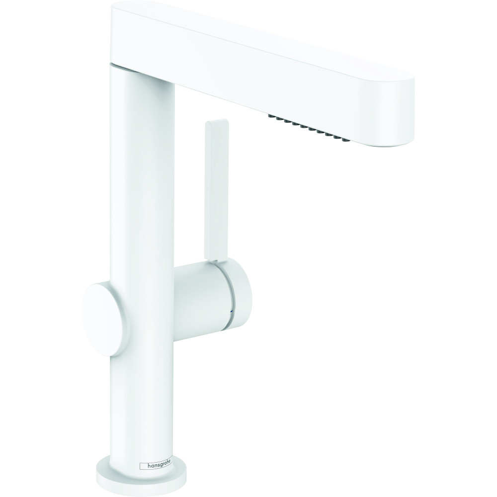 Mitigeur de lavabo 230 avec douchette extractible 2jet, bonde Push-Open blanc mat Finoris HANSGROHE