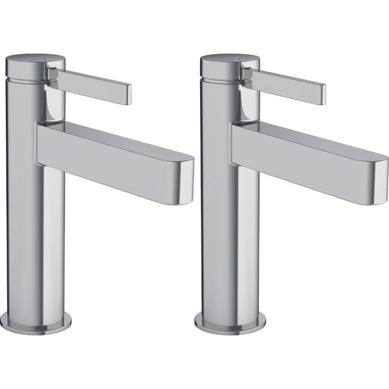 Lot de deux mitigeurs lavabo 110 CoolStart, bonde Push-Open chromé Finoris HANSGROHE 76024000_76024000 | Batinea