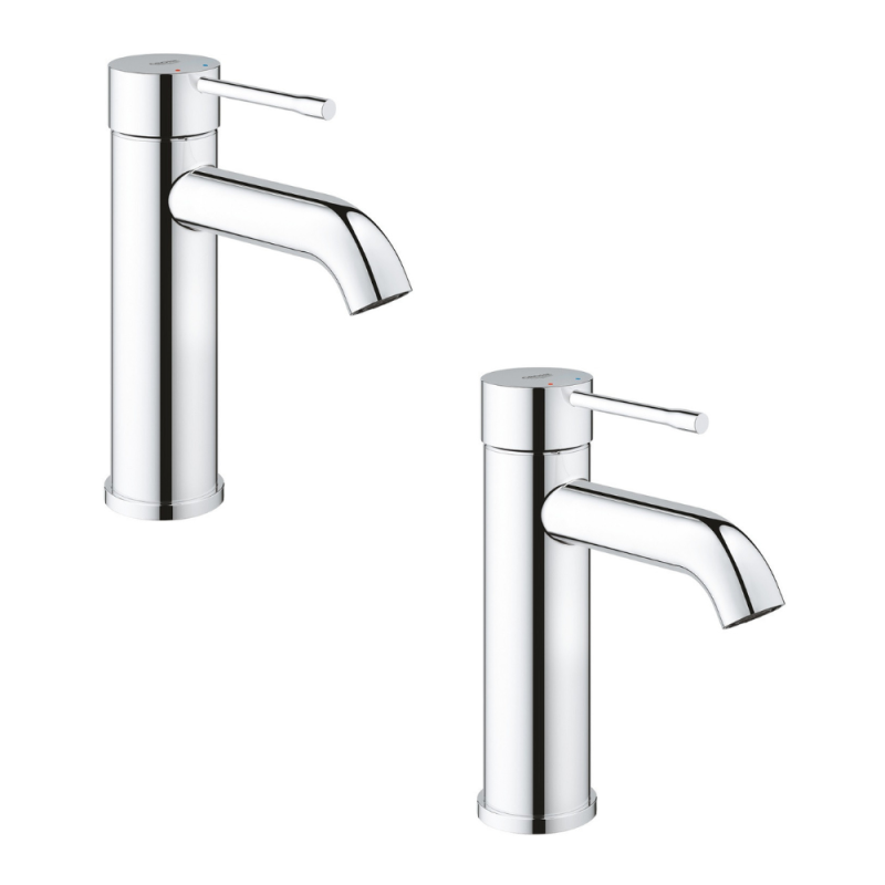 Lot de 2 mitigeurs lavabo GROHE Essence AquaGuide S sans vidage
