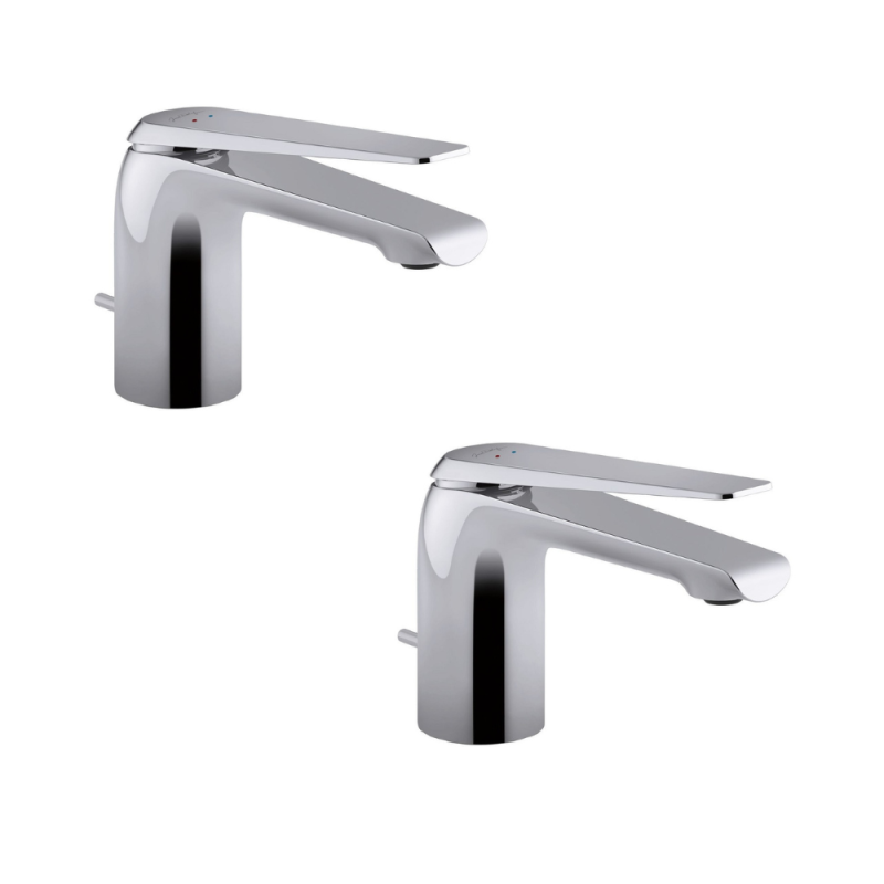 Lot de 2 mitigeurs lavabo JACOB DELAFON Avid chromés | Batinea