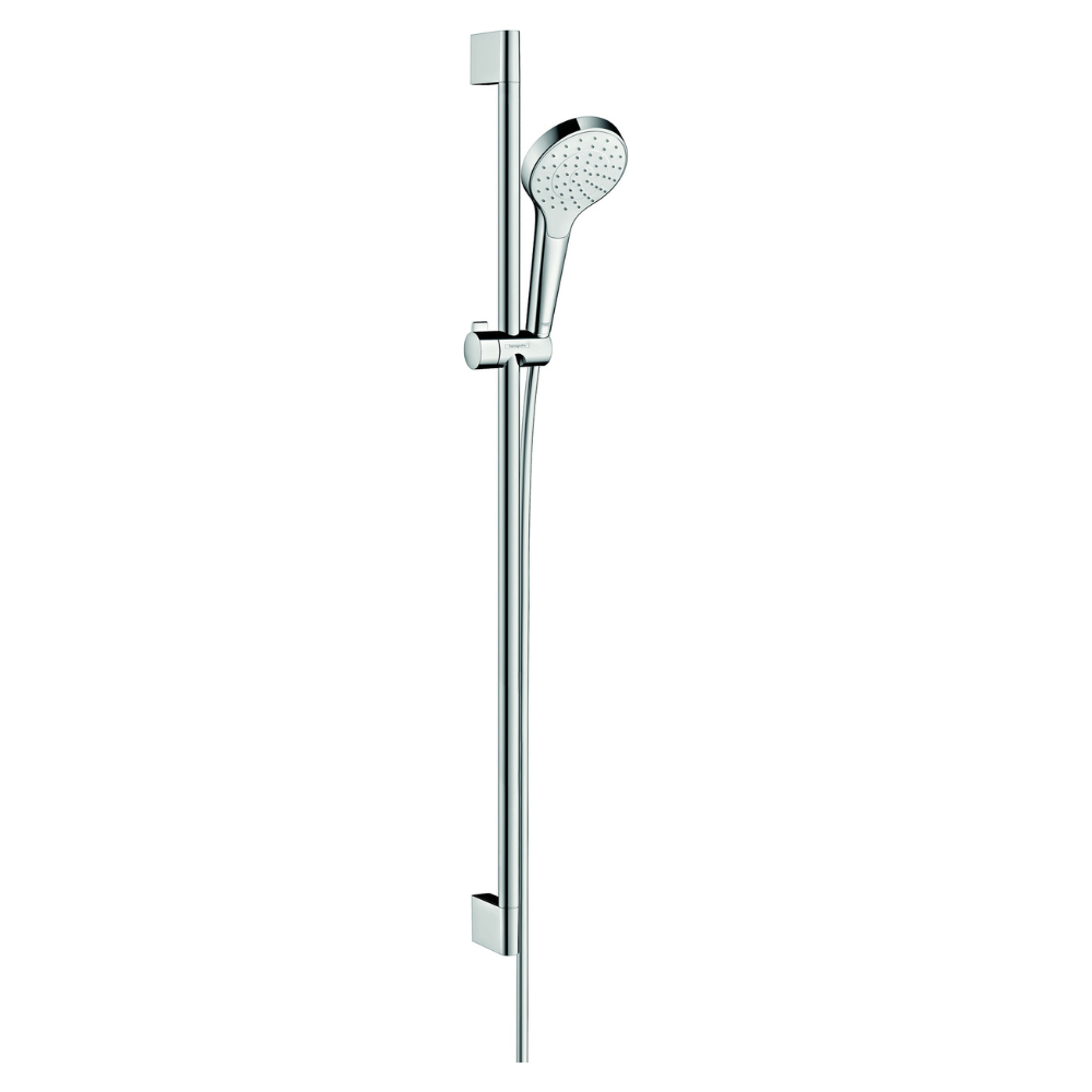 Set de douche 1jet avec barre Unica'Croma 90 cm blanc/chromé Hansgrohe Croma Select S 26574400 |Batinea