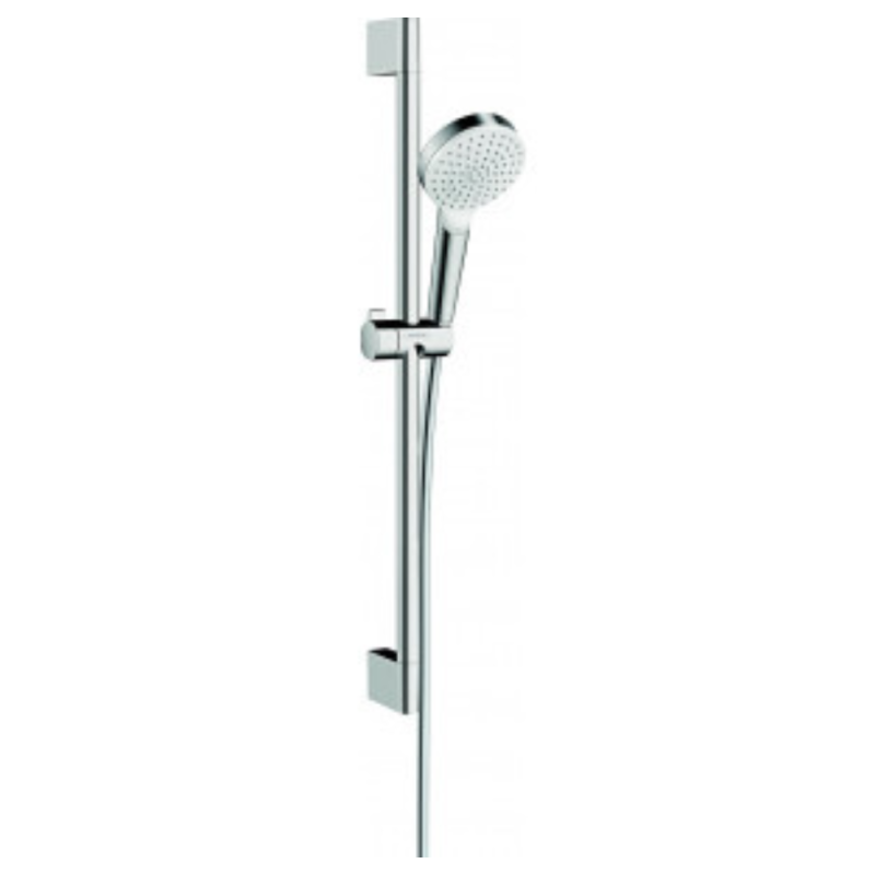 Set de douche 1jet Green 6 l/min avec barre Unica'Croma 65 cm blanc/chromé Hansgrohe Crometta 26554400 |Batinea
