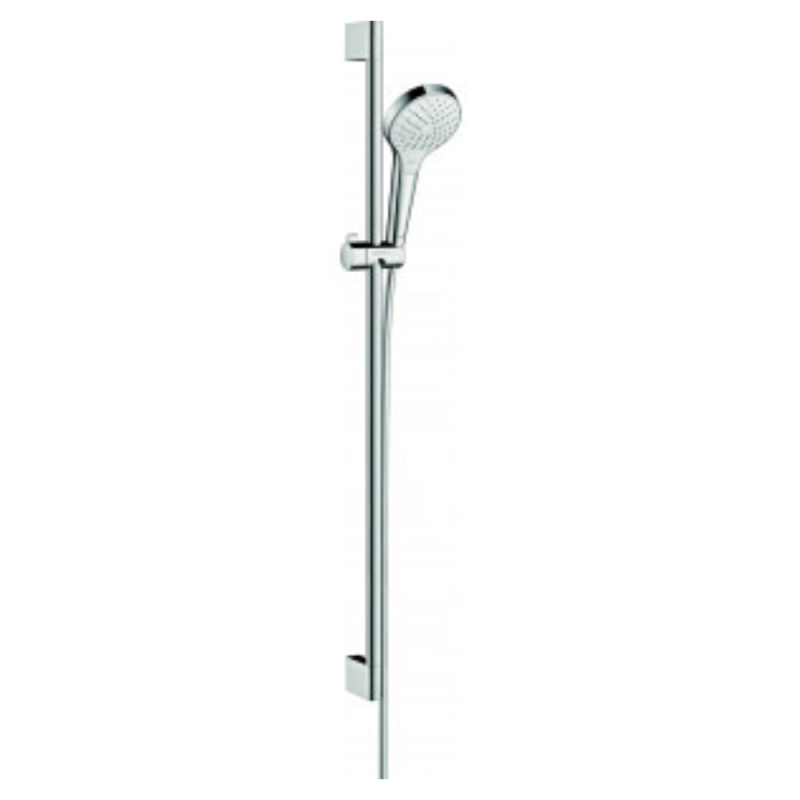 Set de douche Vario avec barre Unica'Croma 90 cm blanc/chromé Hansgrohe Croma Select S 26572400 |Batinea