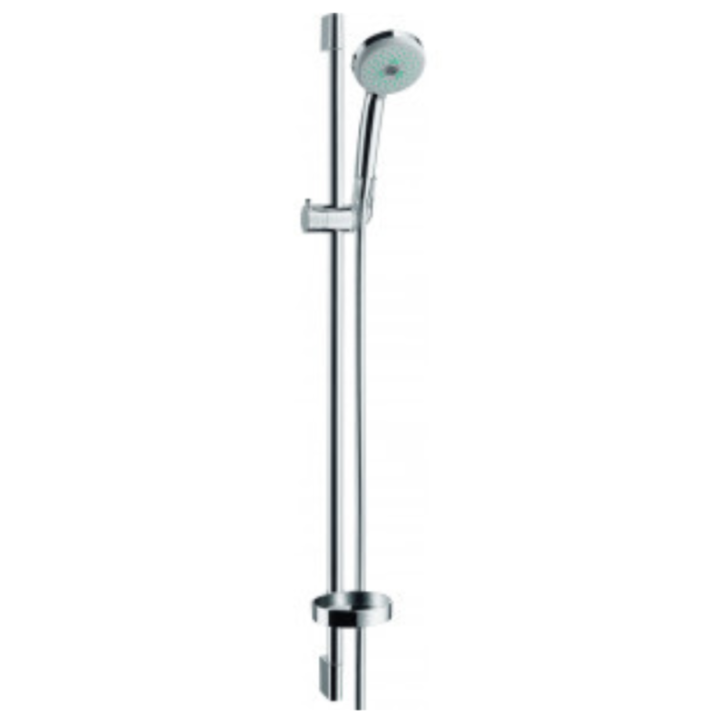 Set de douche Multi avec barre Unica'C 90 cm et porte-savon chromé Hansgrohe Croma 100 27774000 |Batinea