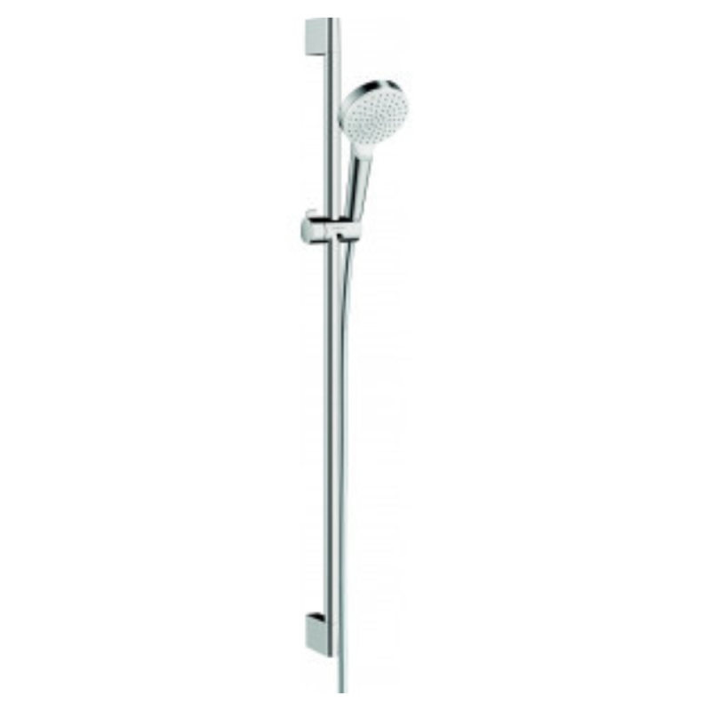 Set de douche 1jet avec barre Unica'Croma 90 cm blanc/chromé Hansgrohe Crometta 26537400 |Batinea