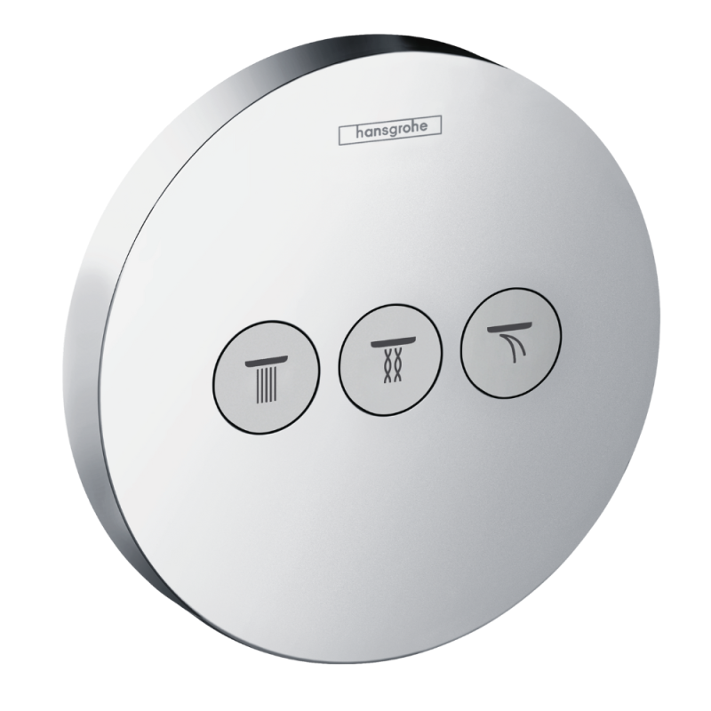 Facade Robinet d'arrêt ShowerSelect pour 3 fonctions chromé Hansgrohe 15745000 Batinea