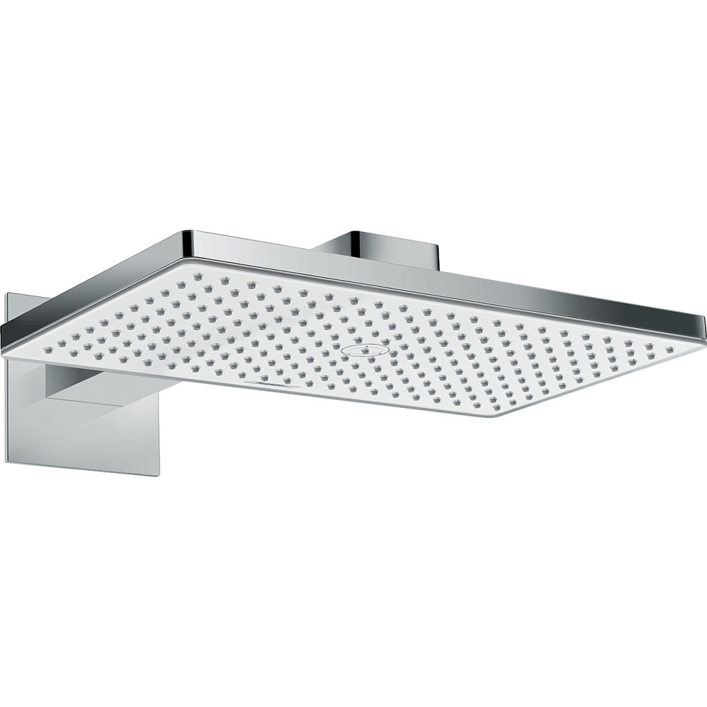 Douche de tête + Facade Mtg encastré 2 fx + cp encast universel Ibox + Douchette 3 jets  + Flexible de douche + Coude de raccord