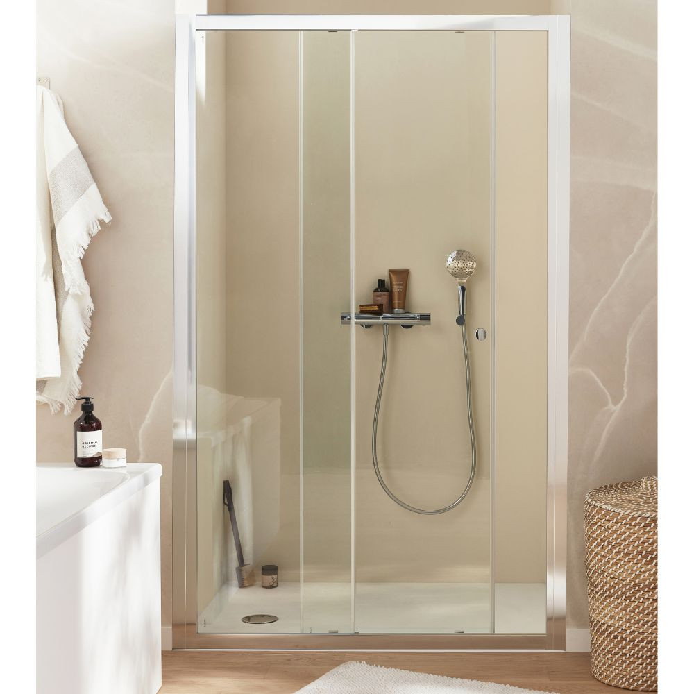 Porte coulissante réversible chrome Jacob Delafon Serenity 120