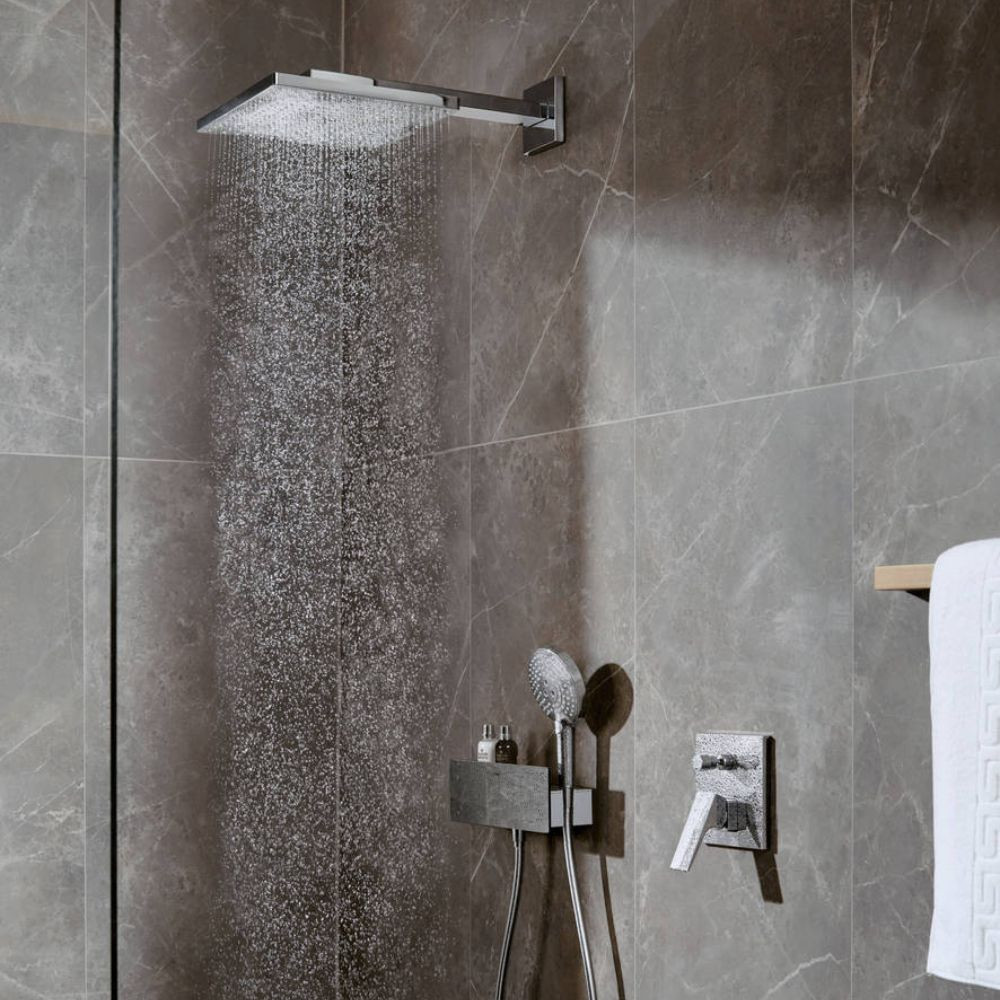 26238000   Douche de tête HANSGROHE Raindance E 300 1 jet avec bras de douche chromé   ambiance