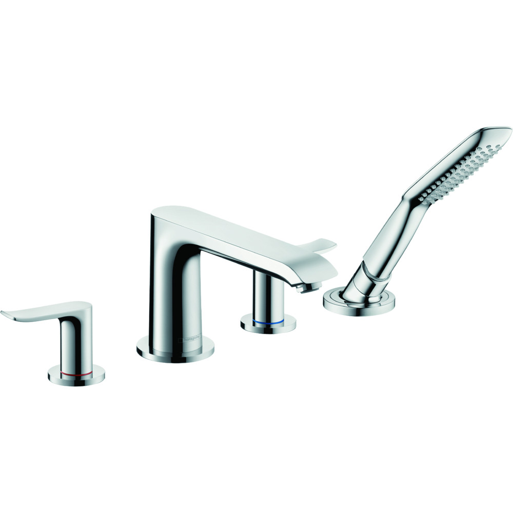Set de finition Mélangeur 4 trous pour montage sur bord de  baignoire chromé Hansgrohe 31442000 | Batinea