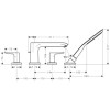 Set de finition Mélangeur 4 trous pour montage sur bord de  baignoire chromé Hansgrohe 31442000 | Batinea