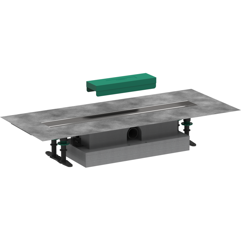Set complet HANSGROHE pour installation à plat - 60 cm pour caniveaux de douche linéaires à carreler 56016180 | Batinea