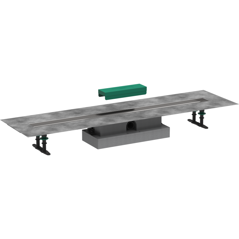 Set complet HANSGROHE pour installation à plat - 100 cm pour caniveaux de douche linéaires à carreler 56020180 | Batinea