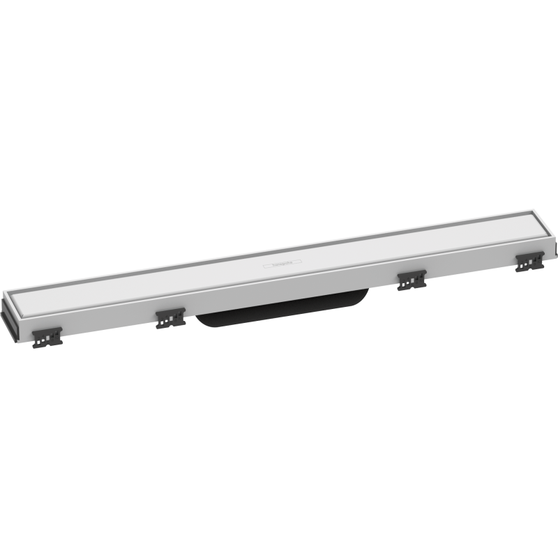 Caniveau de douche HANSGROHE linéaire 60 cm avec cadre réglable en hauteur blanc mat 56036700 | Batinea