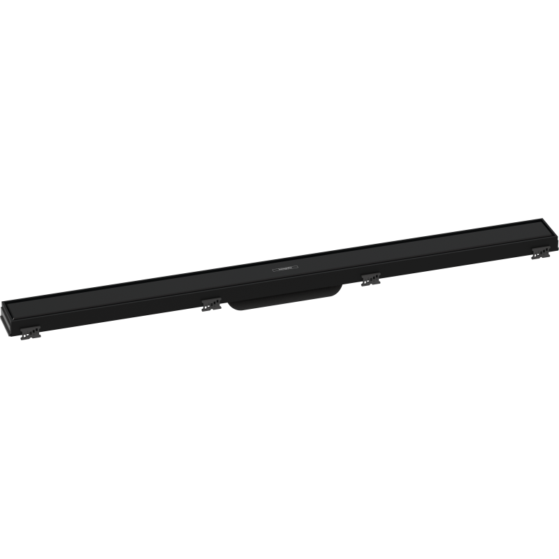 Caniveau de douche HANSGROHE linéaire 90 cm avec cadre réglable en hauteur noir mat 56040670 | Batinea