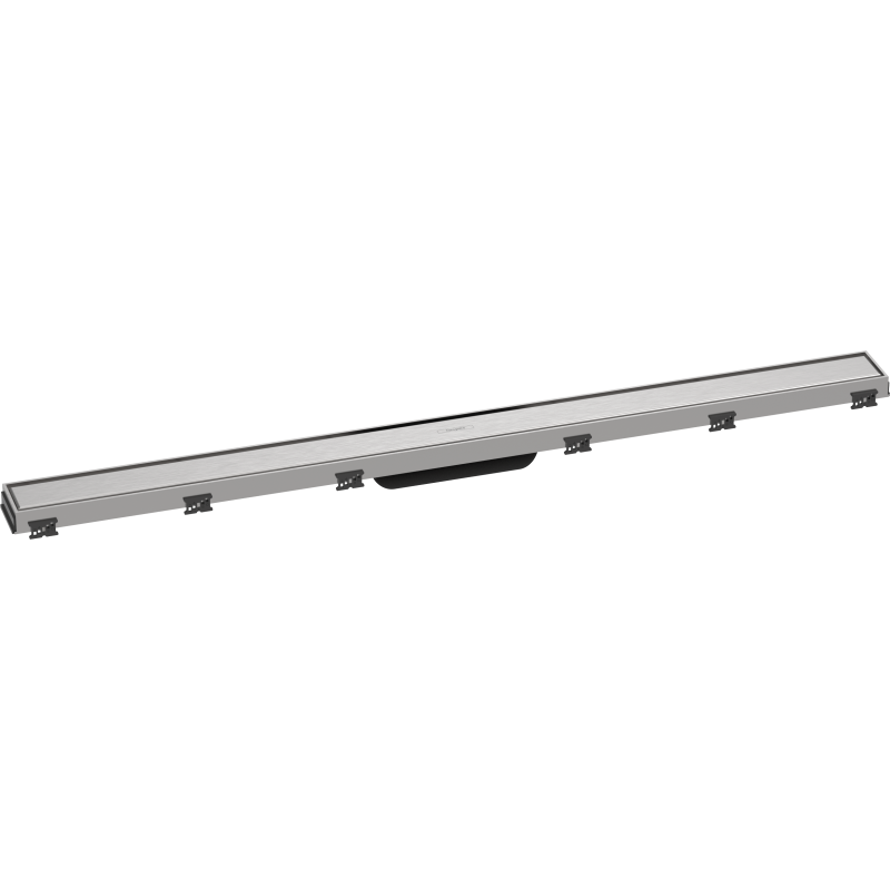 Caniveau de douche HANSGROHE linéaire 100 cm avec cadre réglable en hauteur acier inox 56041800 | Batinea