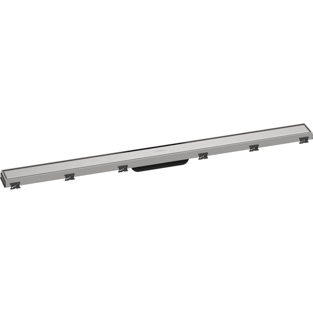 Caniveau de douche HANSGROHE linéaire 100 cm avec cadre réglable en hauteur acier inox 56041800 | Batinea